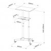 Stolik, pulpit prezentacyjny pod laptopa, notebook, tablet, projektor, ART S-10B