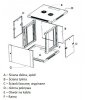 Extralink Szafka wisząca rack 6U 600x600 szara dwusekcyjna