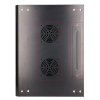 Extralink Szafka wisząca rack 12U 600x450 czarna szklane drzwi