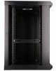 Extralink Szafka wisząca rack 12U 600x450 czarna szklane drzwi