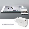 Qoltec Ładowarka sieciowa | 18W | 5-12V | 1.5-3A | USB typ C PD |  USB QC 3.0 | Biała