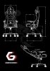 Gembird Krzesło gamingowe Scorpion czarno-czerwone