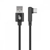 TB Kabel USB-USB C 1.5m kątowy, czarny sznurek