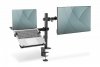 Digitus Uchwyt biurkowy na monitor z uchwytem na notebooka 1xLCD 32 cale 9kg, 1xNotebook 15,4 cale 4kg