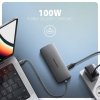 AXAGON Hub HMC-8HLSA USB-C 3.2 Gen 1 hub, 3x USB-A + 4K/30Hz HDMI + SD/mic roSD, GLAN, Audio, PD 100W, 20cm USB-C kabel