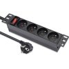 Qoltec Listwa zasilająca PDU do RACK 10 cali | 1U | 16A | 4xFrench | 1.8m