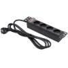 Qoltec Listwa zasilająca PDU do RACK 10 cali | 1U | 16A | 4xSchuko | 1.8m