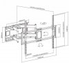 Techly Uchwyt ścienny 60-120 cali 120kg obrotowy