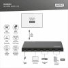 Digitus Przełącznik/Switch 8K HDMI 5x1, 60Hz (4:4:4), HDR, HDCP 2.3, pilot, Czarny