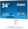 IIYAMA Monitor 24 cale XUB2497HSN-W2 IPS, USB-C Dock, HDMI, DP, 300cd, Pivot, HAS, biały