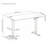 Maclean Biurko elektryczne Ergo Office ER-451 120x60 cm, regulacja 77-114cm wysokość