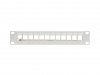 Lanberg Patch Panel 12 Port 1U 10 cali FTP z organizerem do modułów        keystone szary
