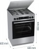 Gorenje Kuchnia gazowo-elektryczna GKS6C71XF