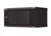 Lanberg Szafa instalacyjna rack wisząca 19 cali 4U 540x350 czarna drzwi   przeszklone ( flat pack)
