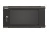 Lanberg Szafa instalacyjna rack wisząca 19 cali 4U 540x350 czarna drzwi   przeszklone ( flat pack)
