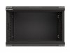 Lanberg Szafa instalacyjna rack wisząca 19 cali 6U 540x350 czarna drzwi  przeszklone ( flat pack)
