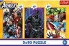 Trefl Puzzle 3x80 elementów Dni pełne akcji Avengers