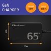 Qoltec Ładowarka sieciowa 65W GaN Super Fast SLIM | PD | 5-20V | 3.25A |USB-C 3.1 | Laptop | MacBook | Smartfon | +kabel