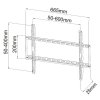 Techly Uchwyt ścienny do TV 40-65 cali LED/LCD 50kg slim 28mm
