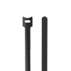 Procab BST120/B Hook & loop kabel ties - 12 x 200 mm Black version - 10 pcs pack