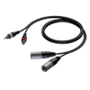 Procab CAB631/1.5 2 x RCA/Cinch male - 2 x 6.3 mm Jack male mono 1,5 meter