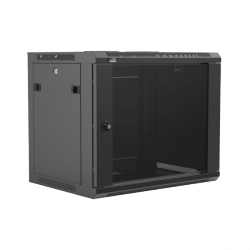 CAYMON WPR409R/B 19” wall mount rack - 9 units - 450mm depth - Removable back Black version