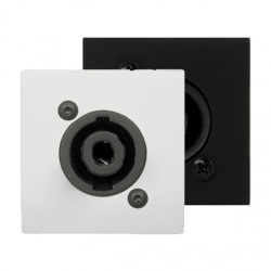 AUDAC CP 45 SPES/B Connection plate D-size speaker 45 X 45 mm - solderless Black version