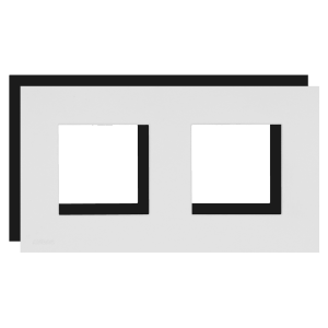 Procab CF45D/W Cover frame double 45 x 45 mm White version