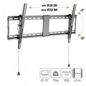 Uchwyt ścienny Techly 43 cale-90 cale, 70kg slim