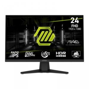 Monitor komputerowy  MSI 23,8 cali MAG 244F Rapid IPS FHD 200Hz HDMI DP