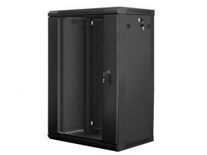 Szafa instalacyjna Rack wisząca 19 cali 18U 600x450 czarna Lanberg (flat pack)
