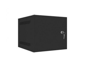Szafa instalacyjna Rack wisząca 10 cali 4U 280x310mm czarna Lanberg (flat pack) drzwi metalowe