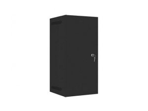 Szafa instalacyjna Rack wisząca 10 cali 12U 280x310mm czarna Lanberg (flat pack) drzwi metalowe