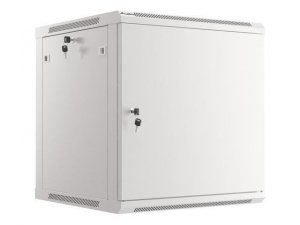 Szafa instalacyjna Rack wisząca 19 cali 12U 600x600 szara drzwi metalowe Lanberg (flat pack)