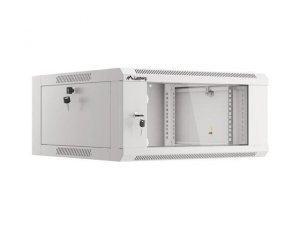 Szafa instalacyjna Lanberg rack wisząca 19 cali 4U 600 drzwi szklane szara (złożona)