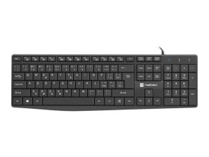 Klawiatura przewodowa Natec Nautilus CZ/SK slim czarna