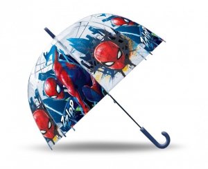 Kids Euroswan Parasolka przezroczysta manualna Spiderman