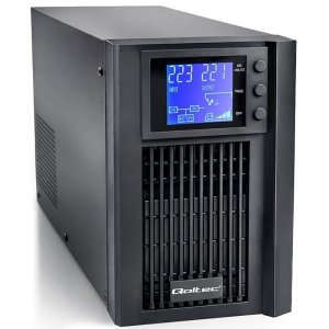 Qoltec Zasilacz awaryjny UPS Pure Sine Wave | 1kVA | 800W | AVR | LCD | Czysty Sinus