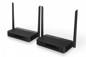 Digitus Przedłużacz / Extender HDMI bezprzewodowy z KVM do 100m | UHD 4K@60Hz | Audio | Niskie opóźnienie 16ms (Zestaw)