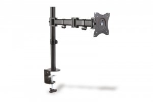 Digitus Stojak biurkowy pojedycz z zaciskiem, 1xLCD, max. 27, max. 8kg, uchylno-obrotowy 360 (PIVOT)