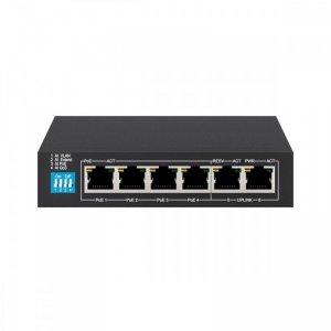Extralink Switch EUROS V2 6 portów POE SWITCH 4X porty 10-100MBPS POE + 2X porty UPLINK 802.3AF 60W