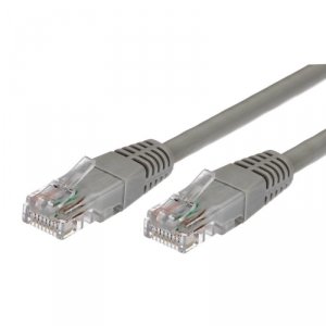 TB Kabel Patchcord miedziany kat.5e RJ45 UTP 1m. szary