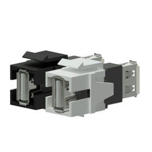 PROCAB Adapter Keystone USB 2.0 A-USB 2.0 A Czarny