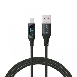 Savio Kabel USB z wyświetlaczem, 60W, 1m, CL-172