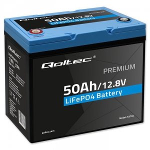 Qoltec Akumulator LiFePO4 Litowo-Żelazowo-Fosforanowy | 12.8V | 50Ah |  640Wh | BMS