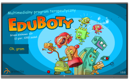 DUPLIKAT: Eduboty - aplikacja terapeutyczna na monitory interaktywne (WIN10)