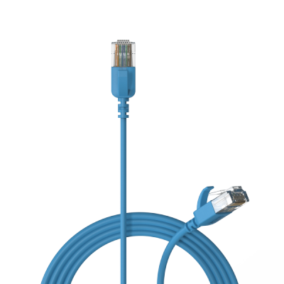 PROCAB CSD560BU/1 Kabel sieciowy Slimline - CAT6A RJ45 - RJ45 U/UTP wersja niebieska - 1 m