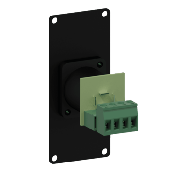 CAYMON CASY 141/B Casy 1 space with male SpeakON to 4-pin terminal block Black version
