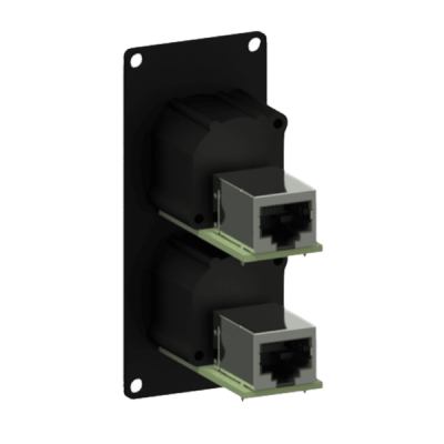 CAYMON CASY 168/B CASY 1 space 2x EtherCON to RJ-45 Black version