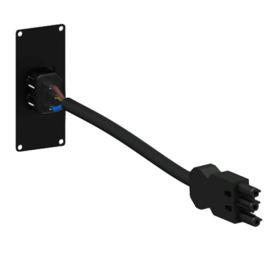 CAYMON CASY 181/B CASY 1 space euro power inlet socket Black